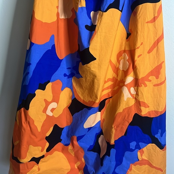 Tabitha Brown Floral Orange and Blue Maxi Dress - Picture 3 of 11
